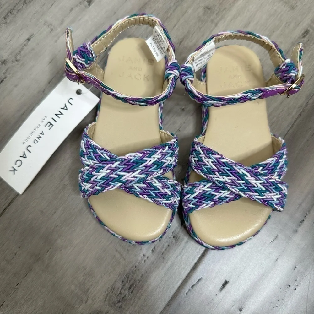 NWT Janie & Jack Braided Espadrille Sandals Size 6